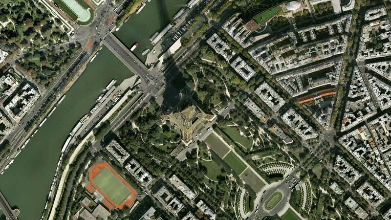 Eiffel Tower aerial view