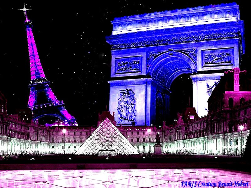 Eiffel Tower and Arc De Triomphe