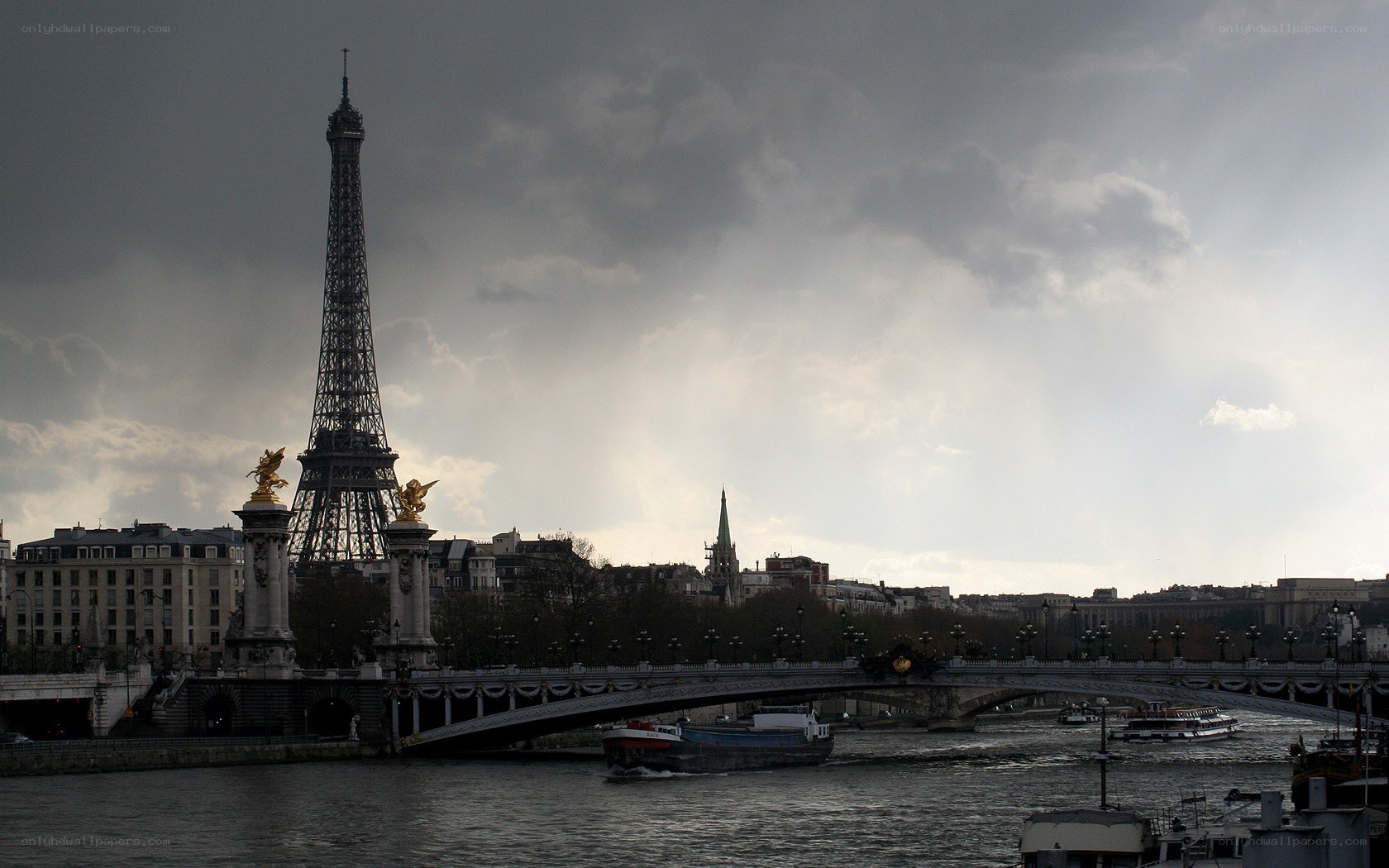 Eiffel Tower and Seine River