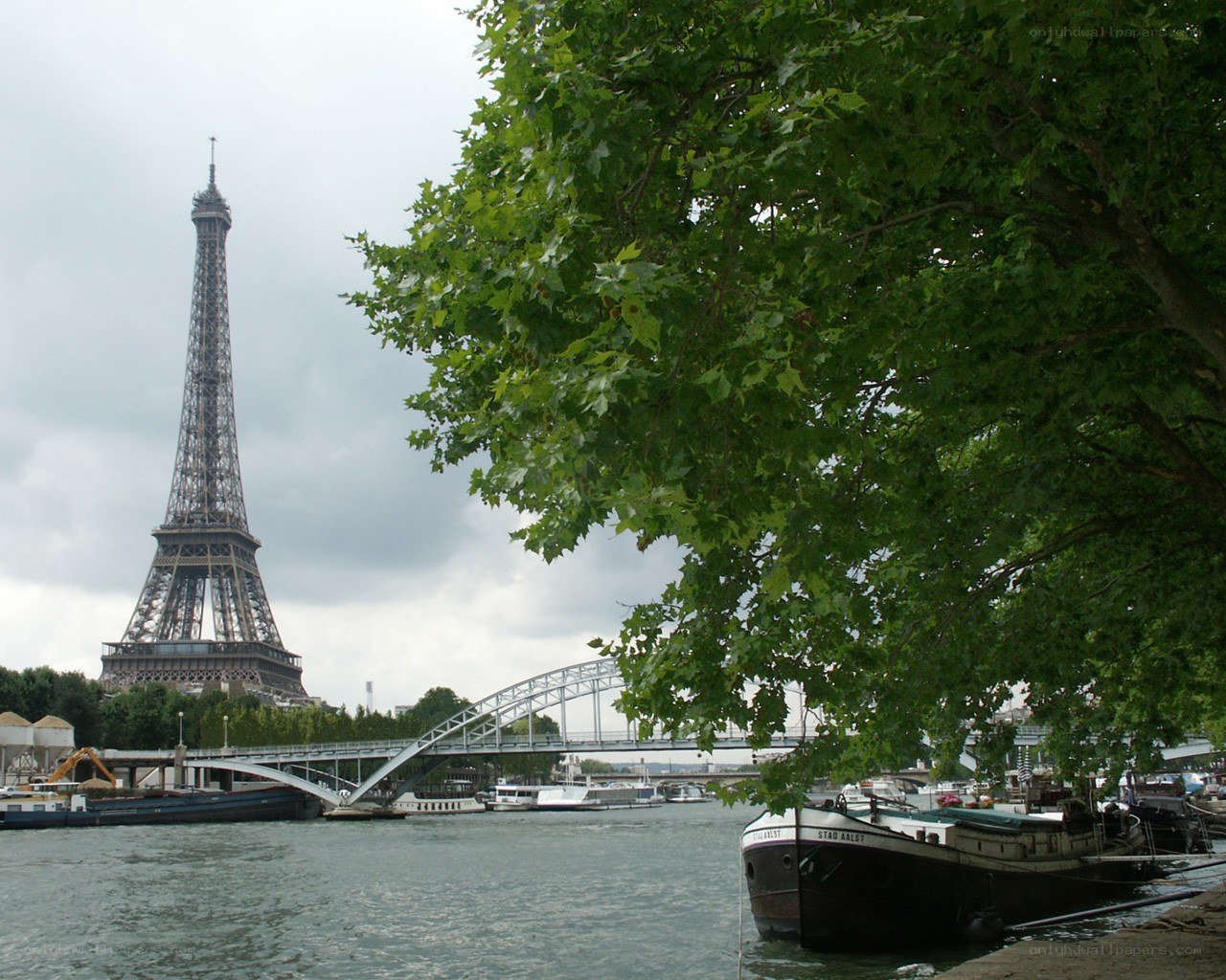 Eiffel Tower and Seine River