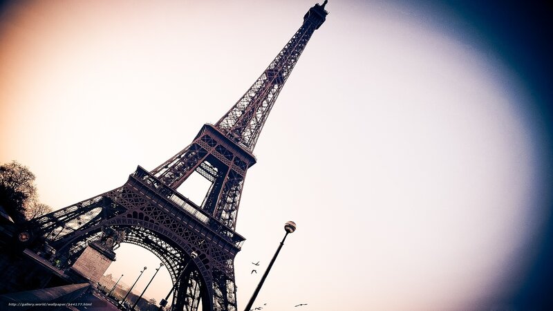 Eiffel Tower at Dusk — Gray, Dramatic, Sunset