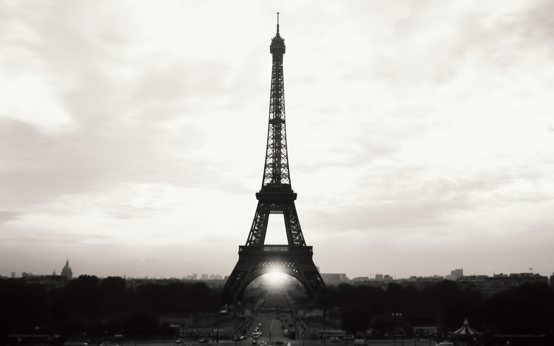Eiffel Tower at sunrise