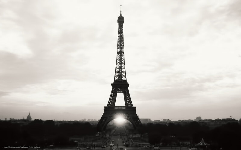 Eiffel Tower at sunrise
