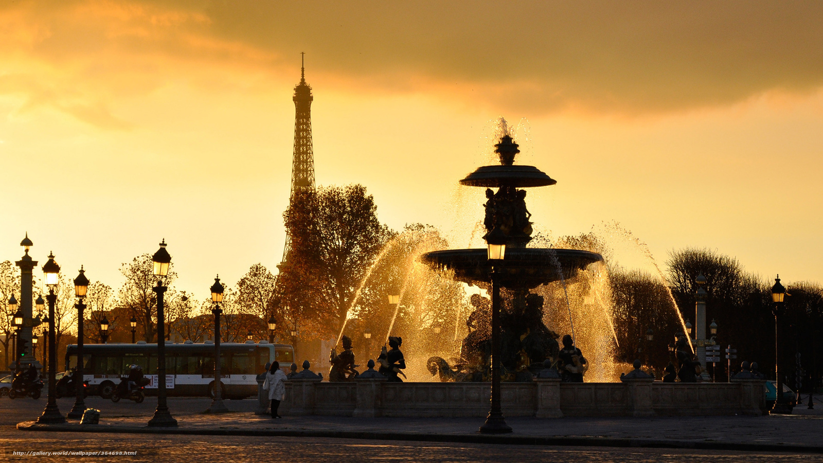 Eiffel Tower at sunset
