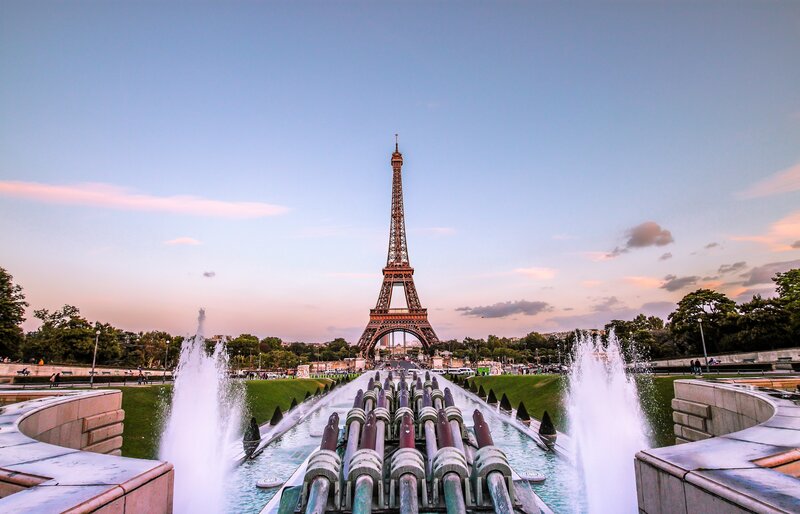 Eiffel Tower at sunset