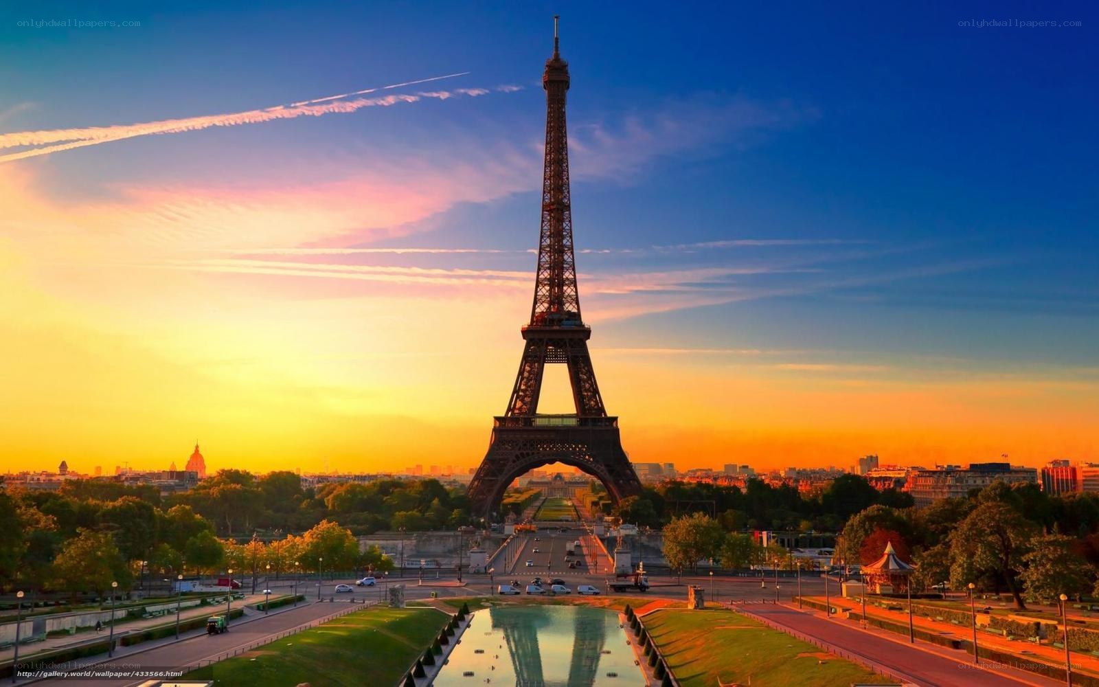 Eiffel Tower at sunset