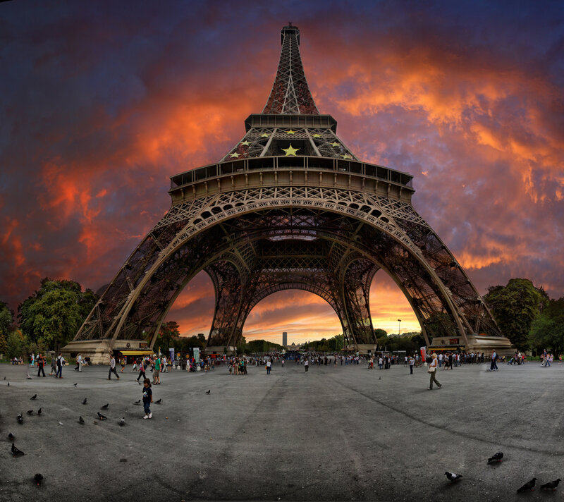 Eiffel Tower at sunset