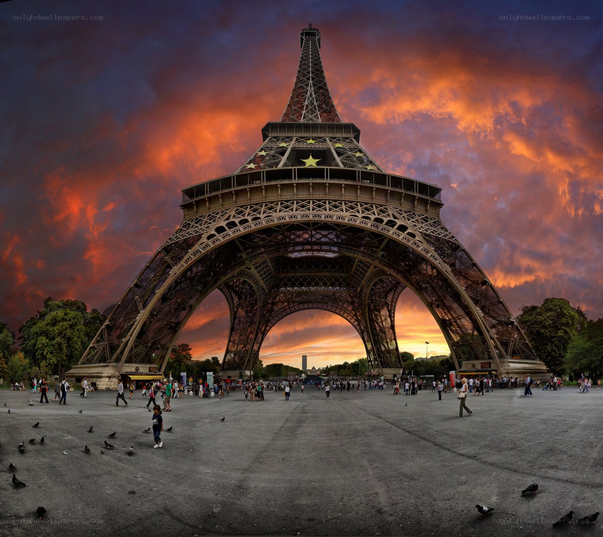 Eiffel Tower at sunset