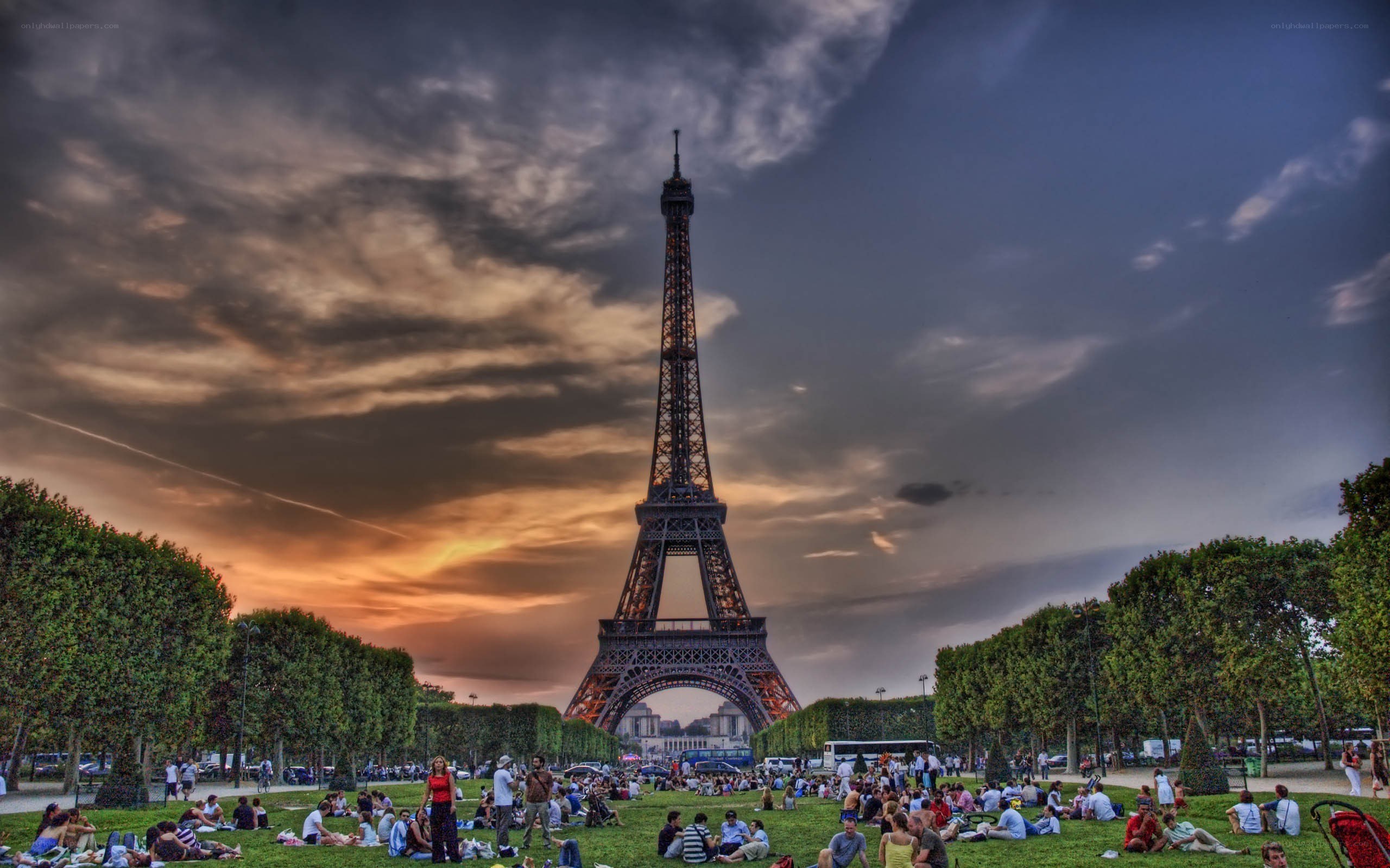 Eiffel Tower at sunset