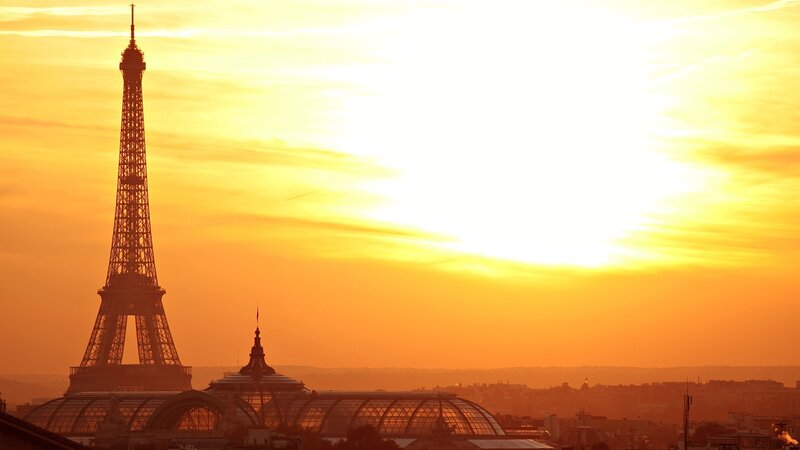 Eiffel Tower at sunset