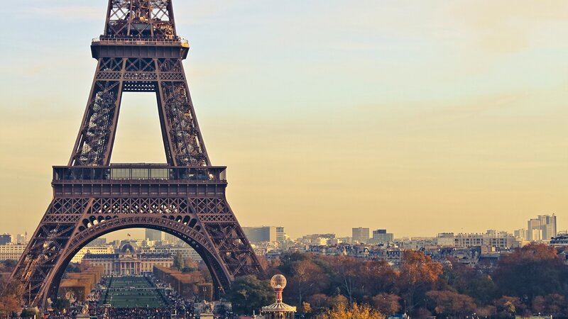 Eiffel Tower at sunset