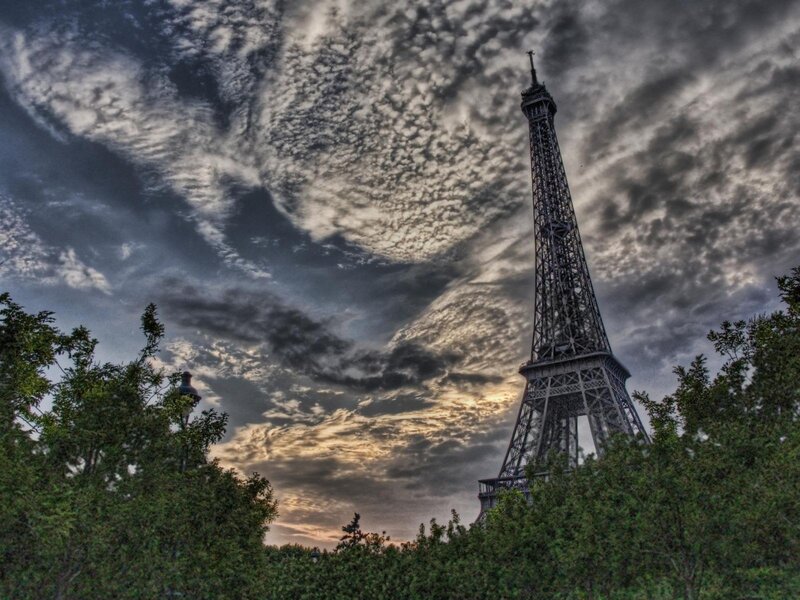 Eiffel Tower at sunset