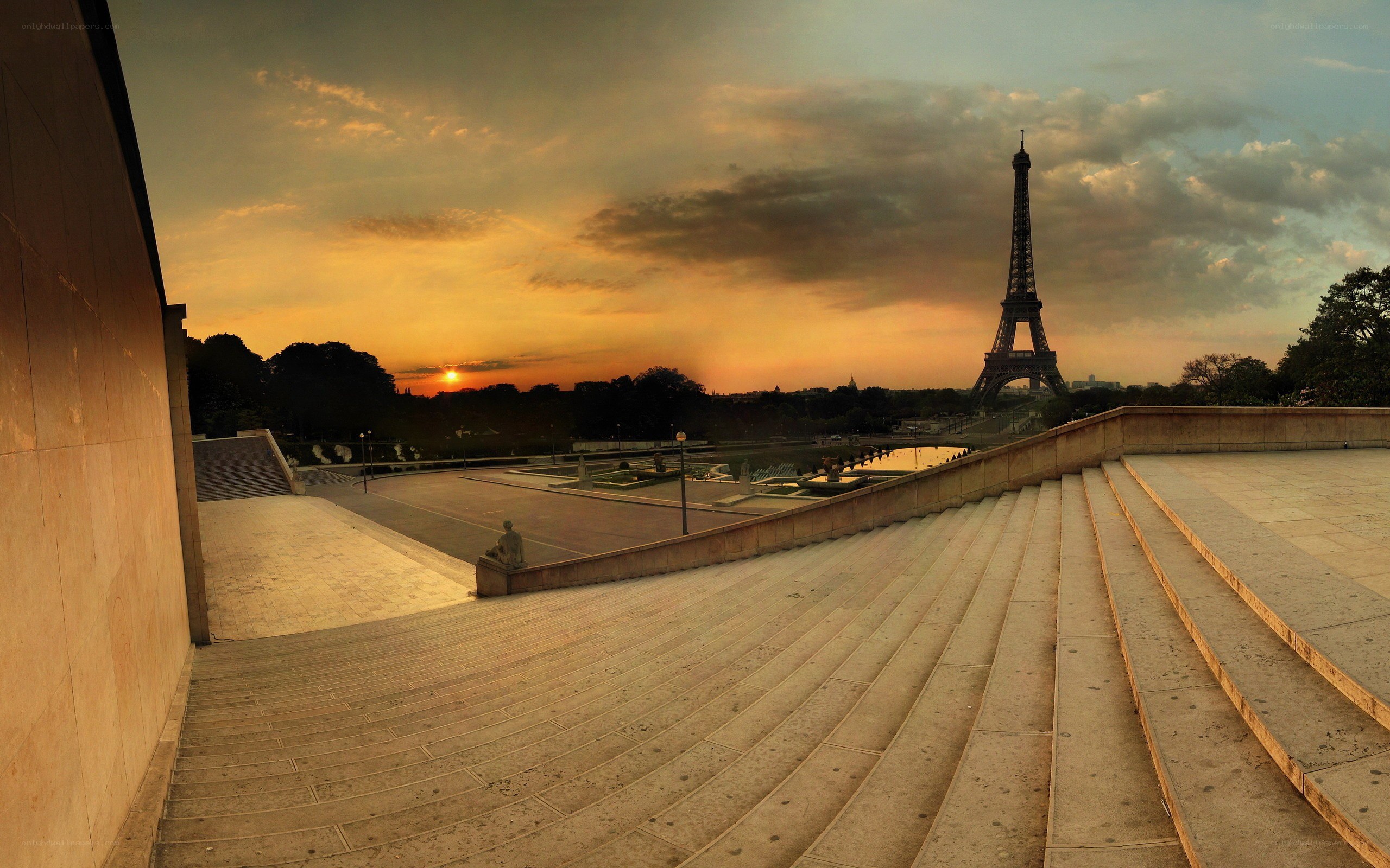 Eiffel Tower at sunset