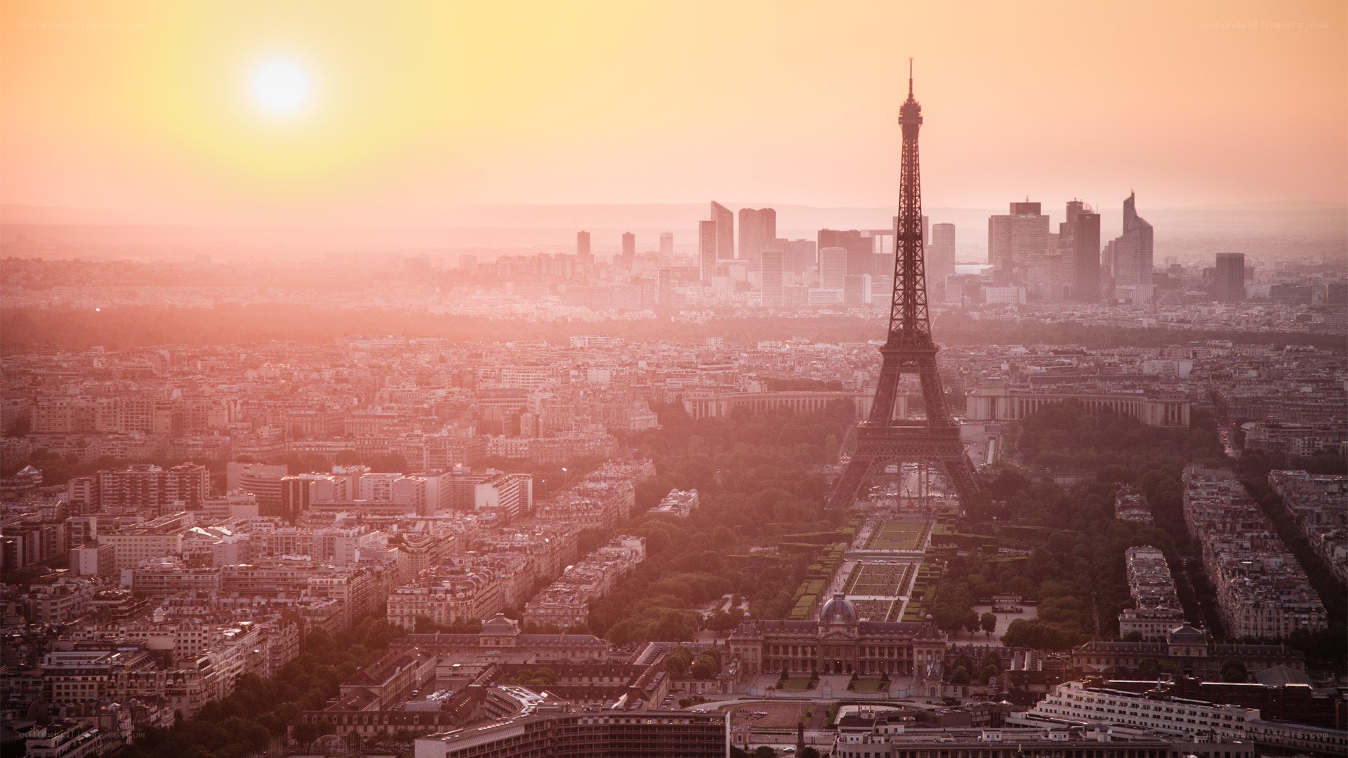 Eiffel Tower at sunset