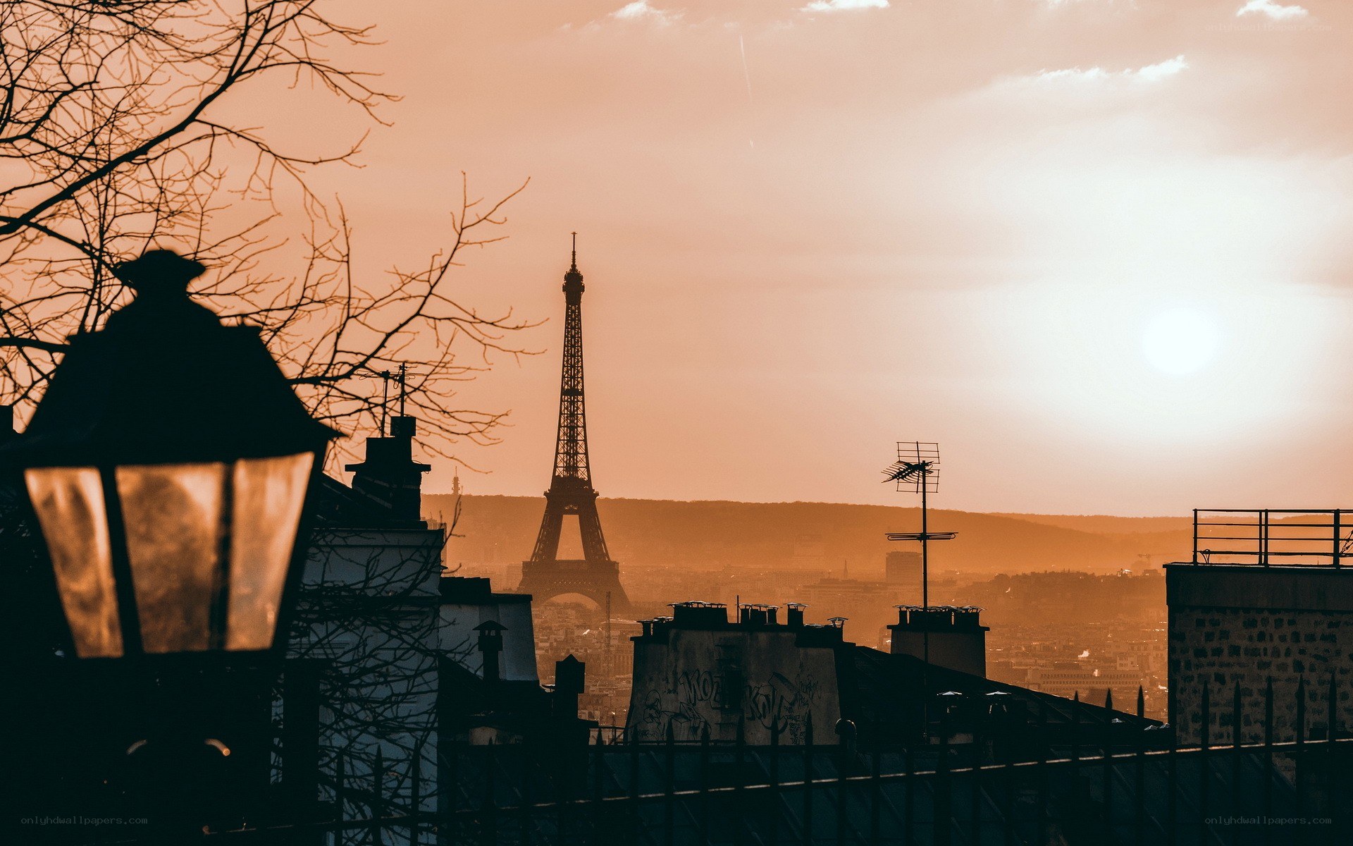Eiffel Tower at sunset