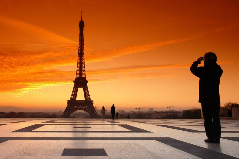 Eiffel Tower at sunset