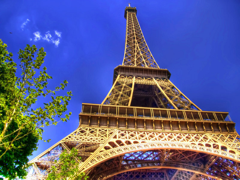 Eiffel Tower Base — Blue