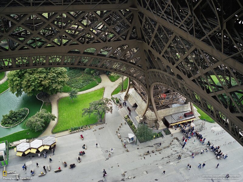 Eiffel Tower Base — Gray, Serene