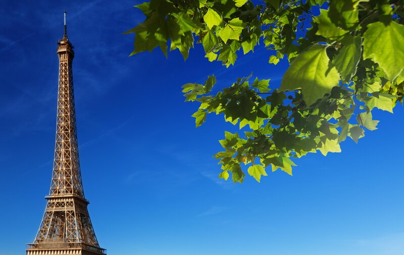 Eiffel Tower — Blue, Serene, Afternoon, Photograph