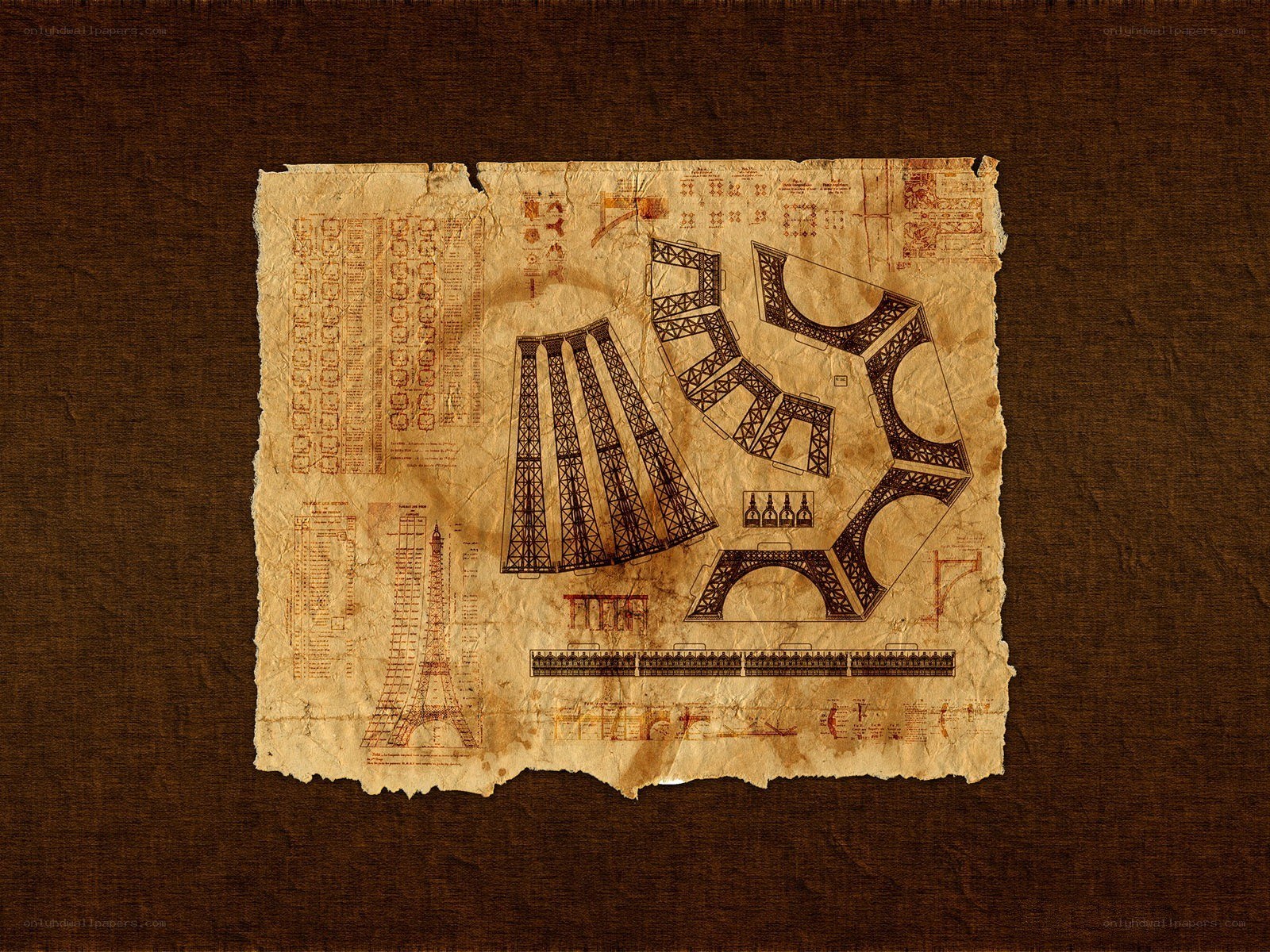 Eiffel Tower blueprint