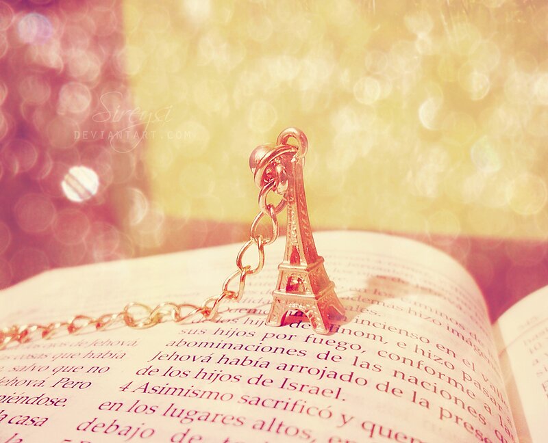 Eiffel Tower Charm on Book
