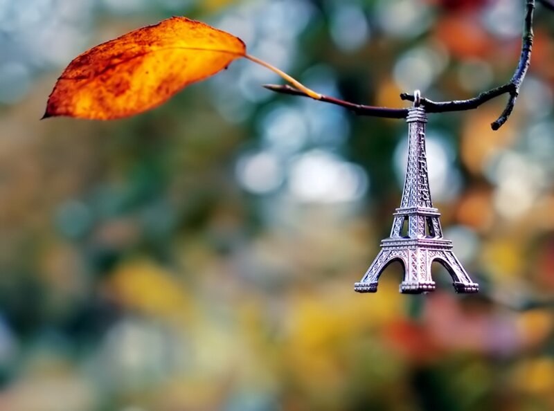Eiffel Tower Charm on Branch