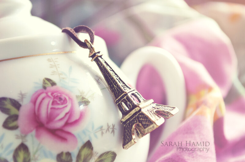 Eiffel Tower Charm on Teapot