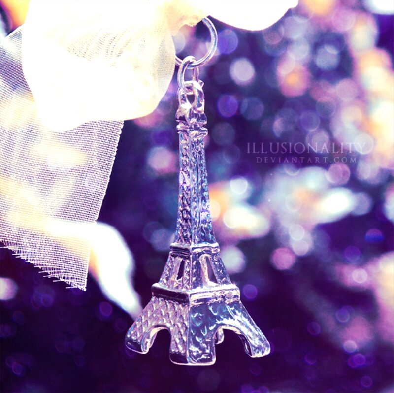 Eiffel Tower Charm — Purple, Dreamy