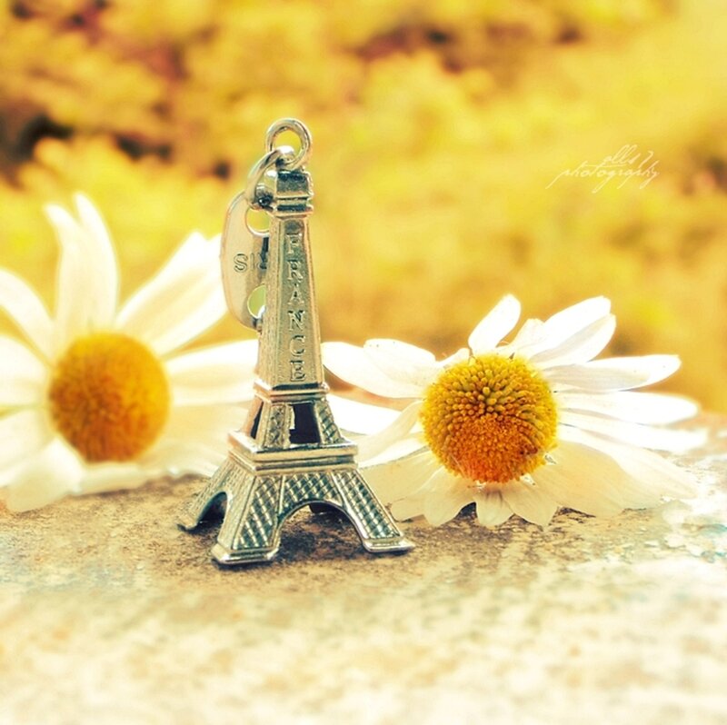 Eiffel Tower Charm — Yellow
