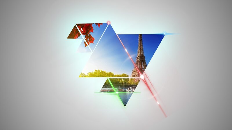 Eiffel Tower Collage — Blue