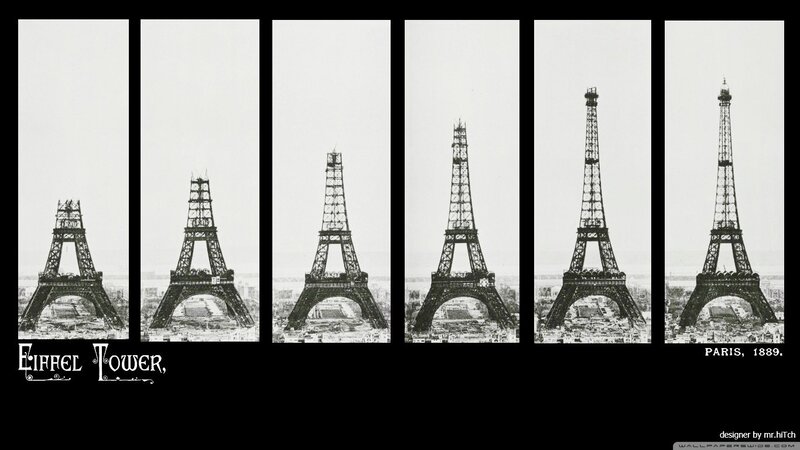 Eiffel Tower construction sequence
