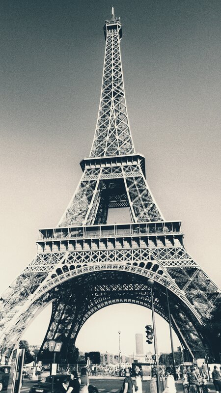 Eiffel Tower from Base — Black