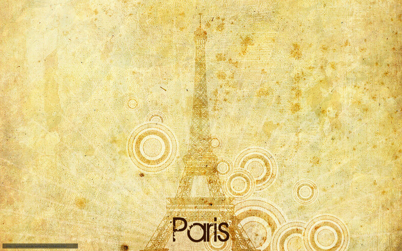 Eiffel Tower Illustration — Beige