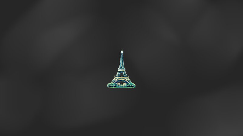 Eiffel Tower Illustration — Black