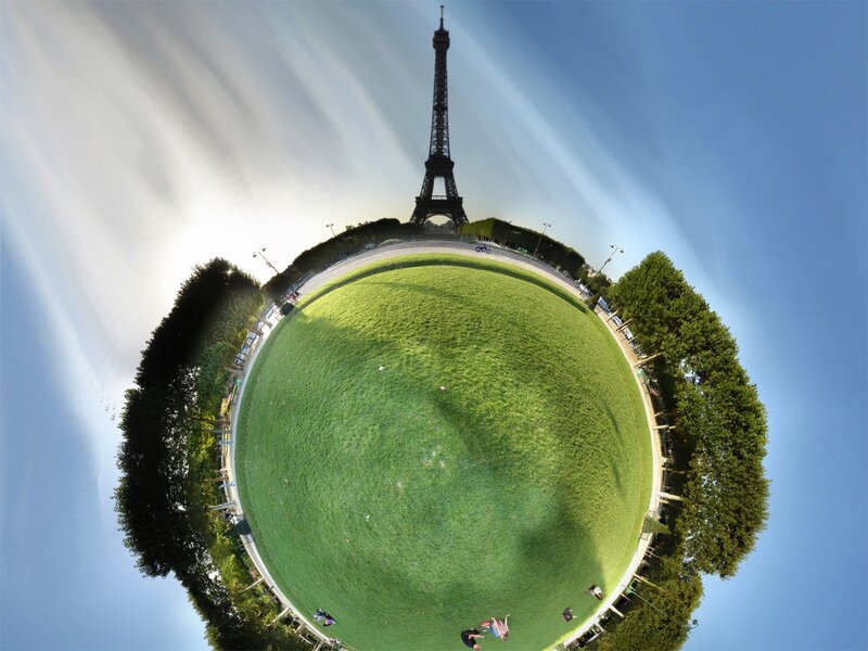 Eiffel Tower in a tiny world