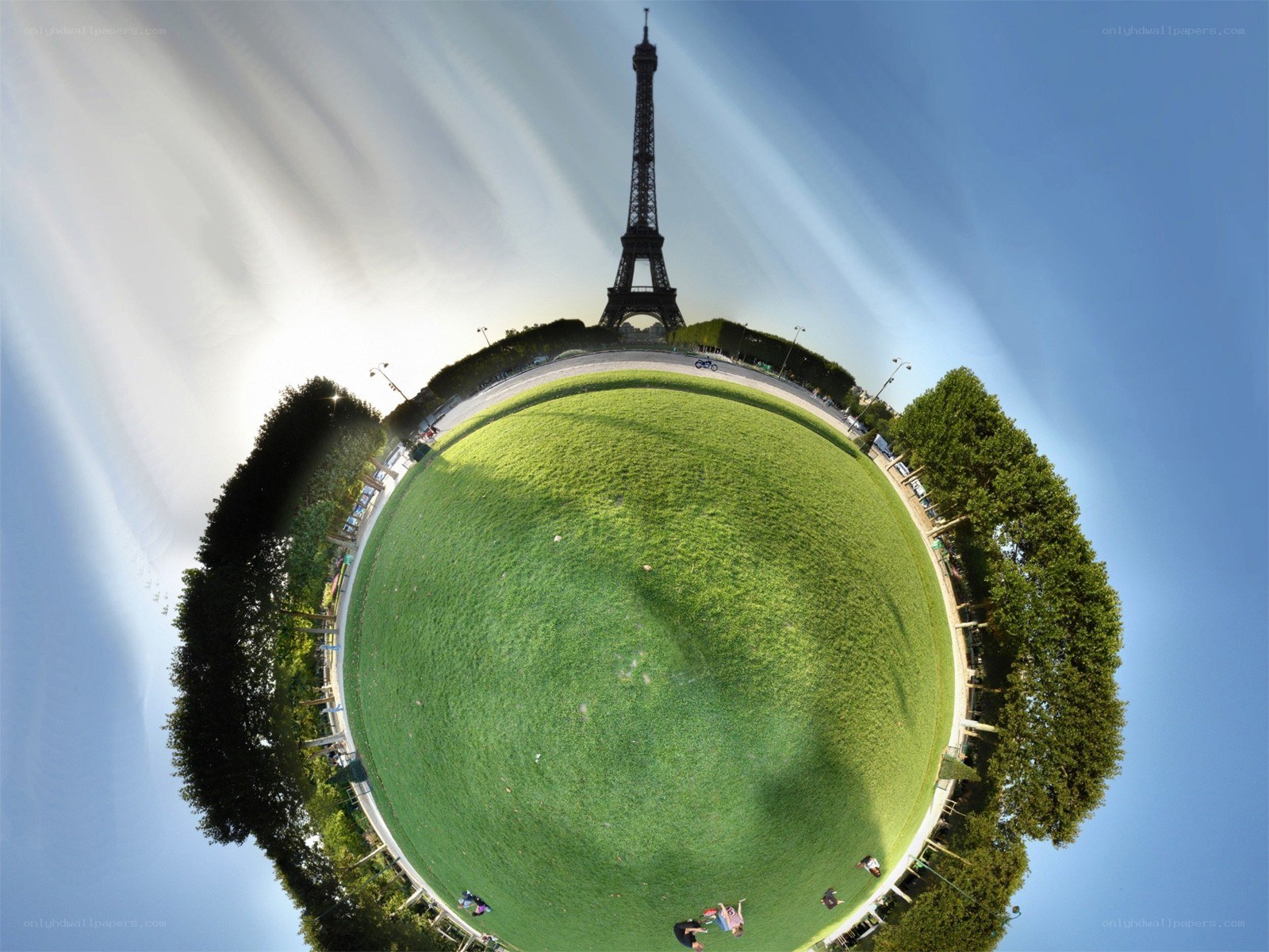Eiffel Tower in a tiny world