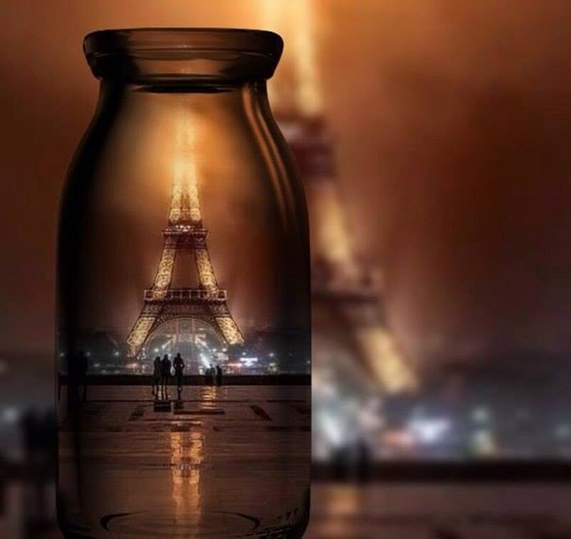 Eiffel Tower in Bottle