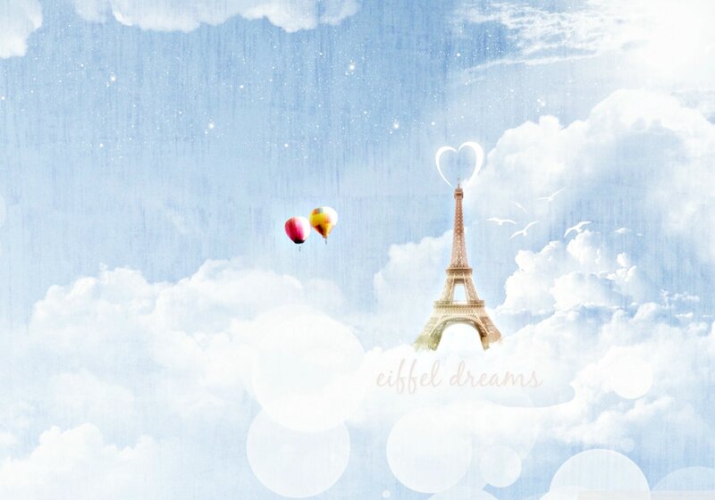 Eiffel Tower in Clouds