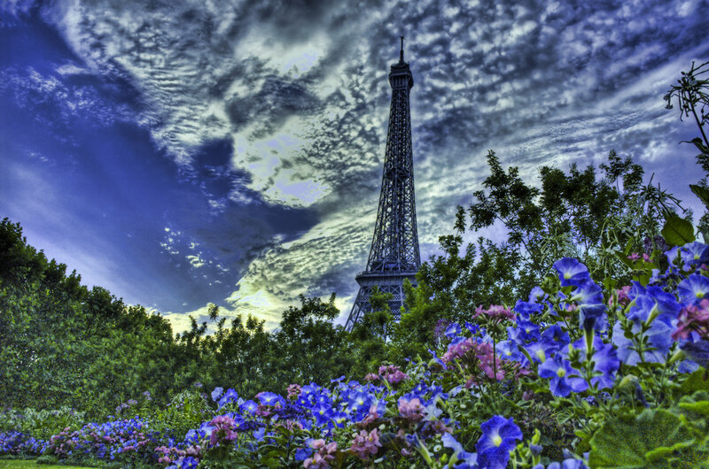 Eiffel Tower in Garden