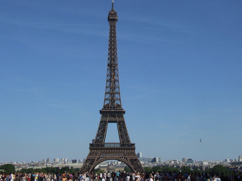 Eiffel Tower in Paris — Blue, Bright, Afternoon