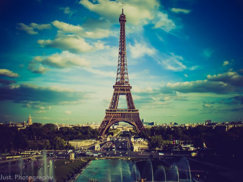Eiffel Tower in Paris — Blue, Dramatic, Afternoon