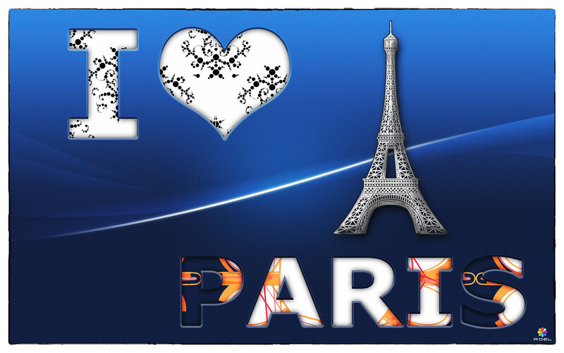 Eiffel Tower in Paris — Blue, Proud
