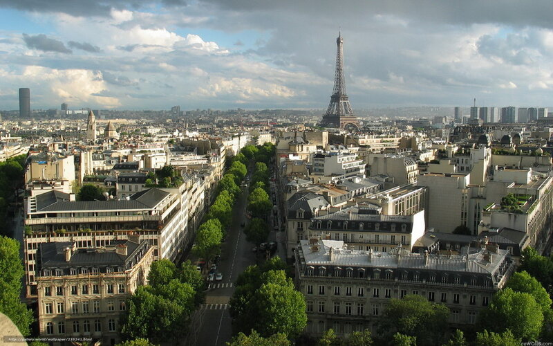 Eiffel Tower in Paris — Gray, Dramatic, Afternoon