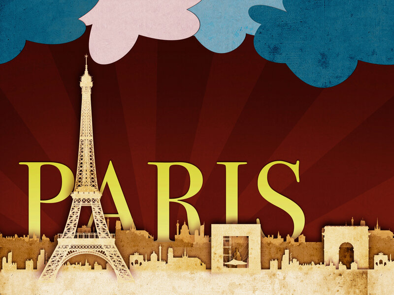 Eiffel Tower in Paris — Red