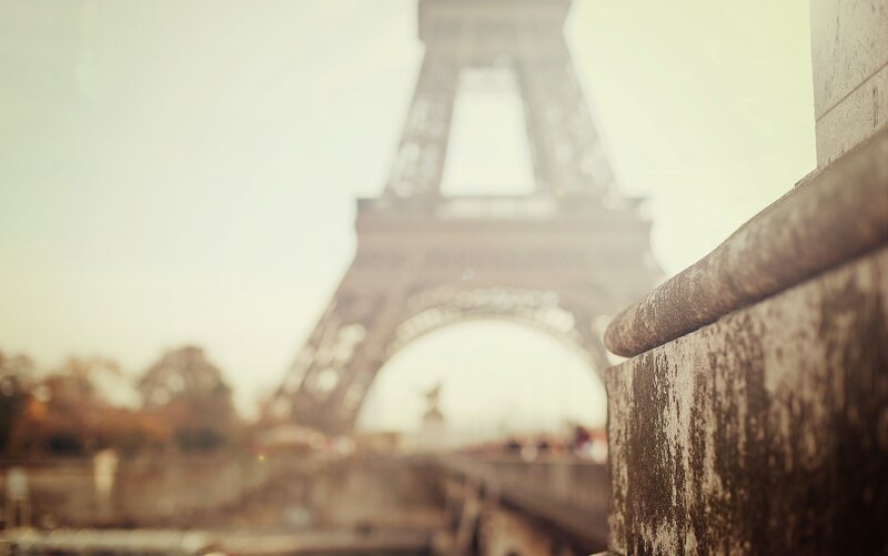 Eiffel Tower in soft focus