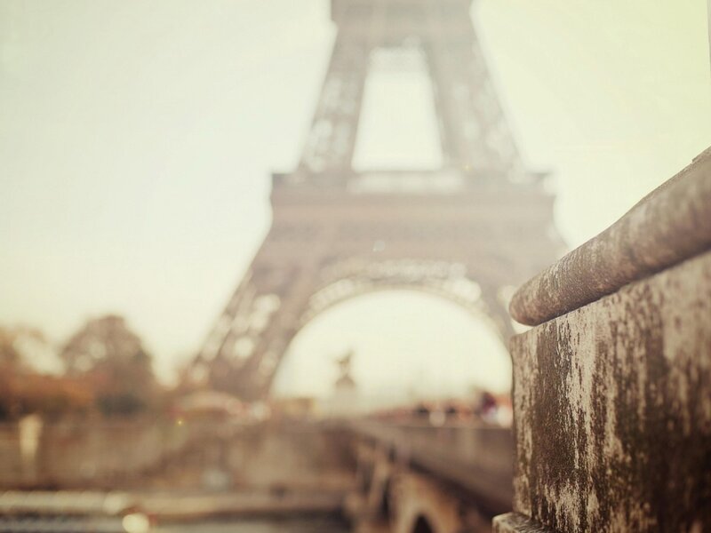 Eiffel Tower in soft focus
