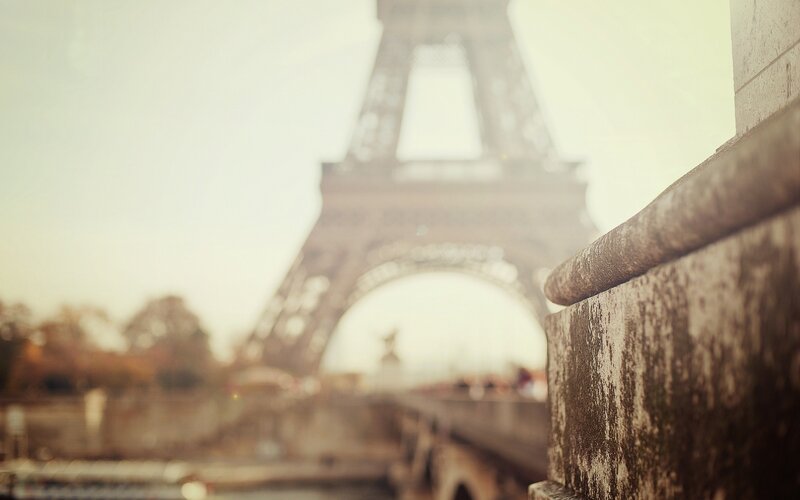 Eiffel Tower in soft focus