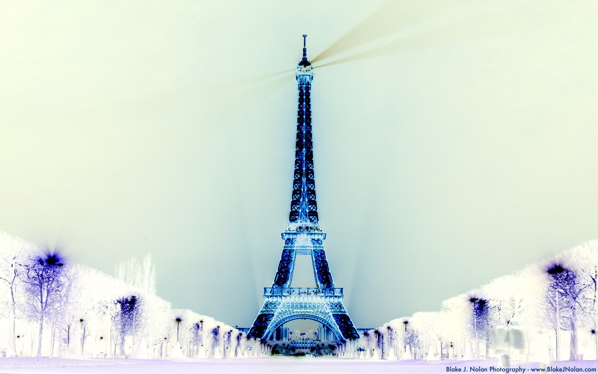 Eiffel Tower in stylized light