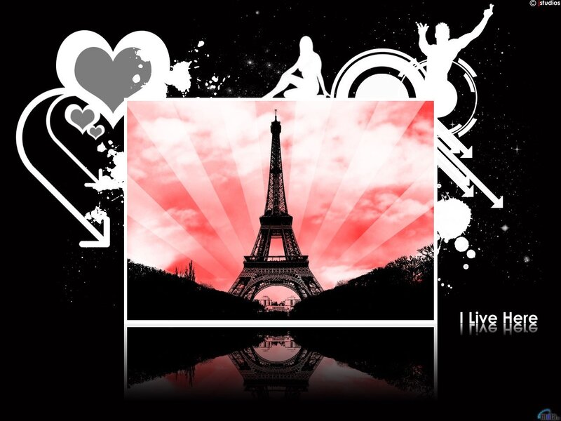 Eiffel Tower love collage