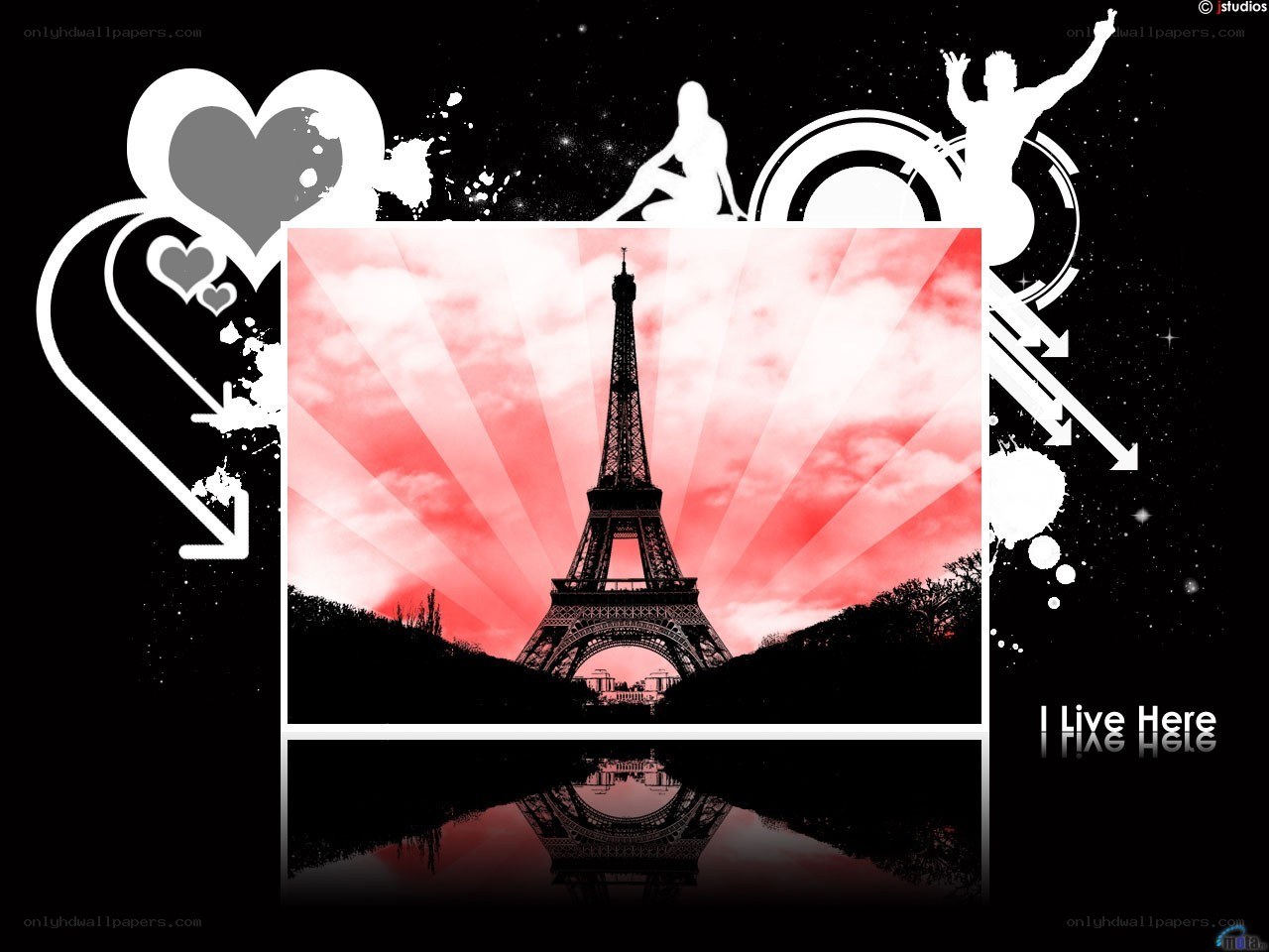 Eiffel Tower love collage